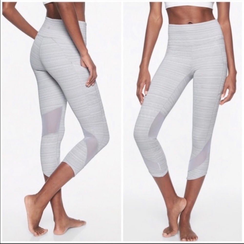 Athleta High Rise Jacquard Chat to Town Capri